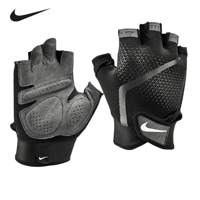 耐克（NIKE）运动手套夏天半指骑行训练哑铃器械健身透气防滑手套NLGC4945码