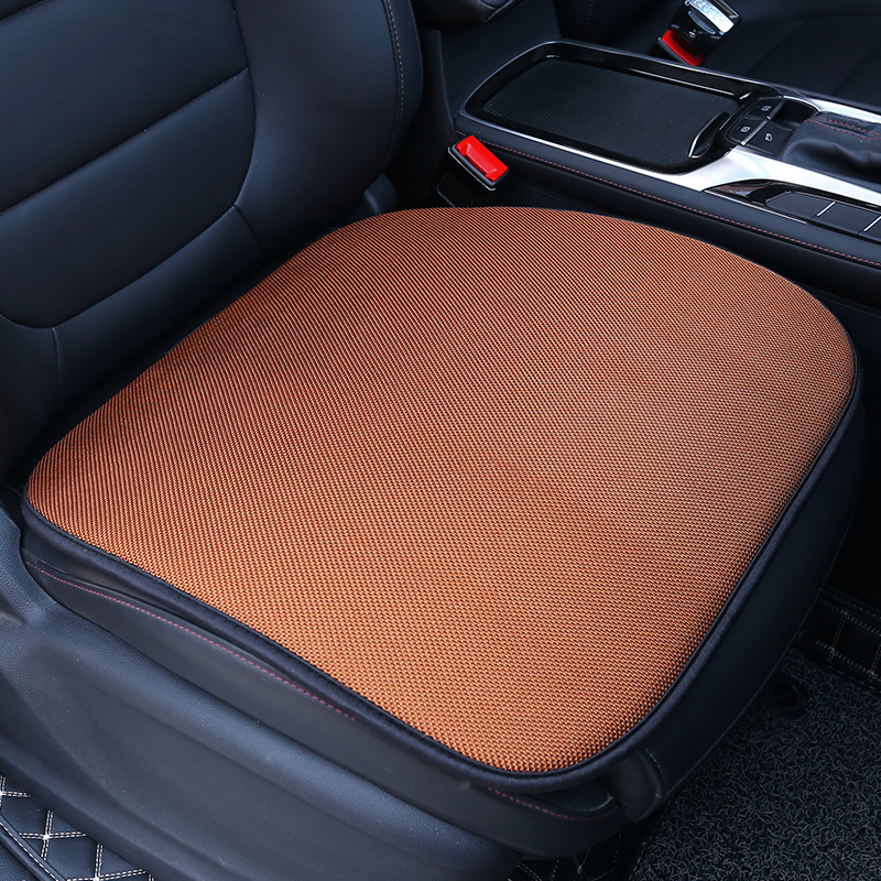 硕基汽车坐垫四季坐垫涤麻座垫车垫套四季通用座垫新能源 前排咖