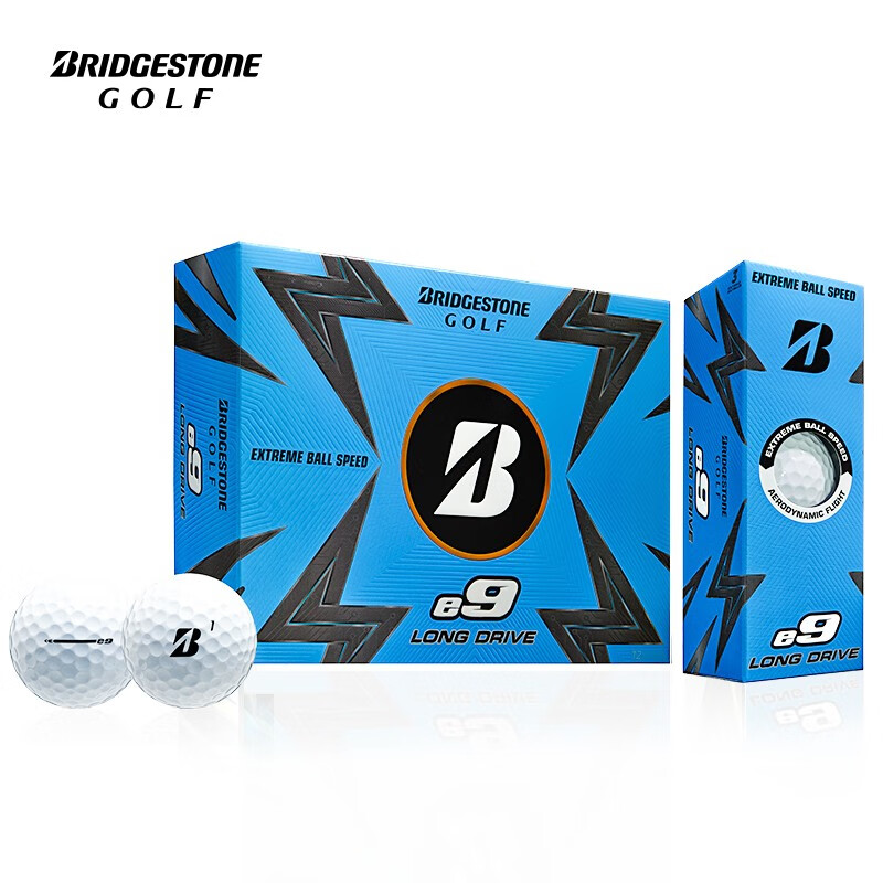 普利司通（Bridgestone）高尔夫球 e9 long drive系列长距离高尔夫球2024新球【长距离款】 二层球 白色 1盒12粒