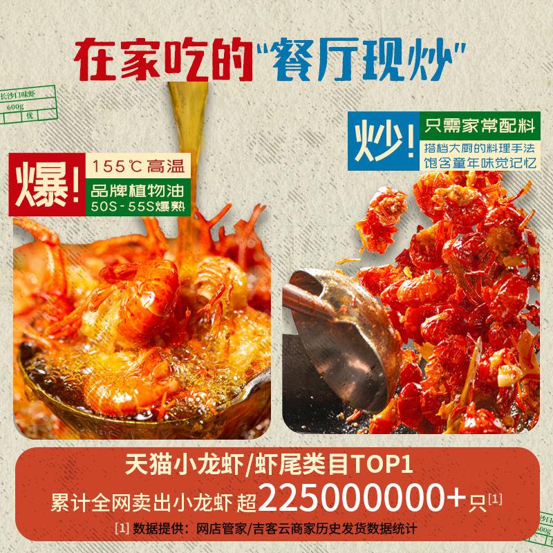 【蜜蜂零食节】文和友老长沙香辣麻辣小龙虾口味虾600g加热即食