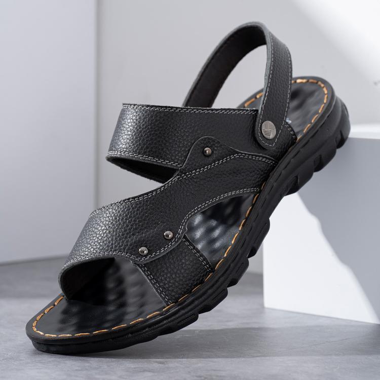 【头层牛皮】男士凉鞋夏季透气凉爽男士凉鞋真皮沙滩凉鞋男