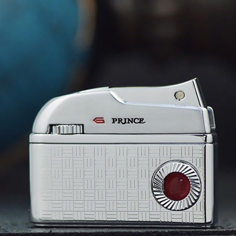 日本PRINCE王子个性创意超薄砂轮气体防风打火机充气 DN-5604