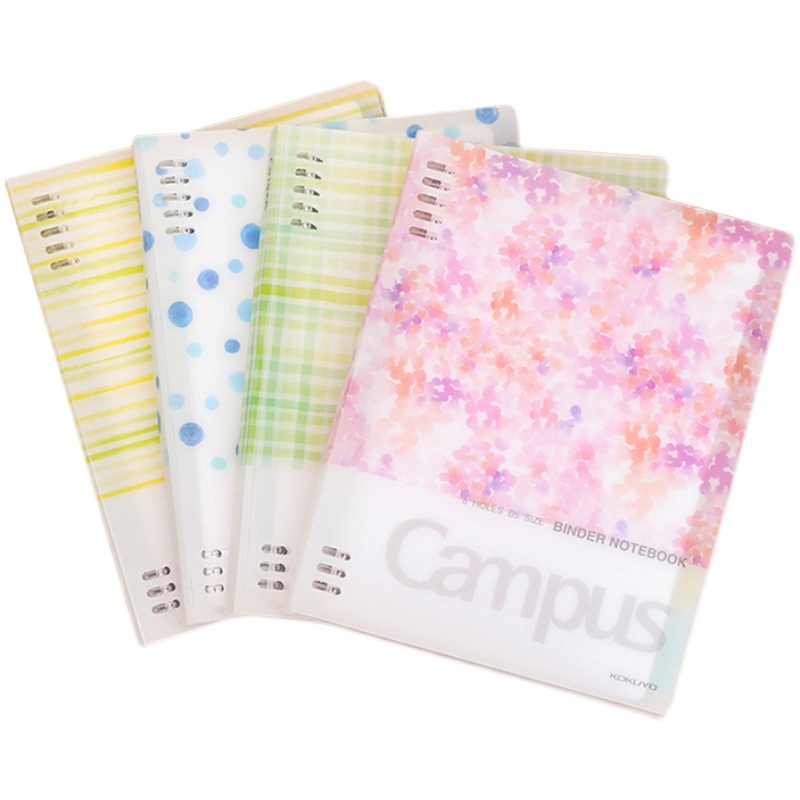 日本国誉笔记本子活页本可拆卸水彩絮语螺旋本记事本高中文具