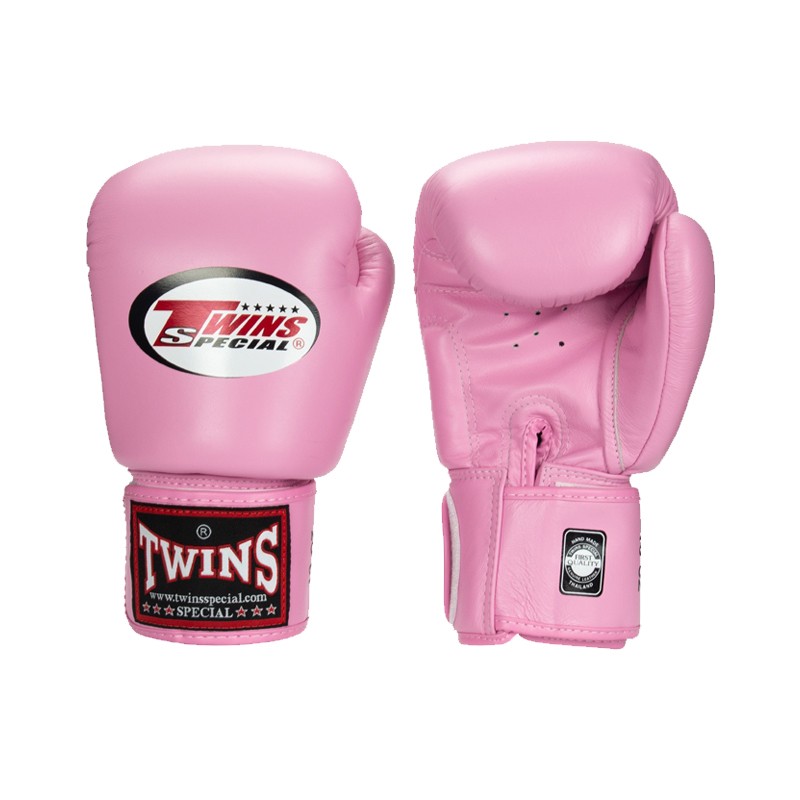 TWINS SPIRIT泰国进twins泰拳拳套成人男女搏击儿童散打男孩牛皮拳击手套 粉红色 6oz