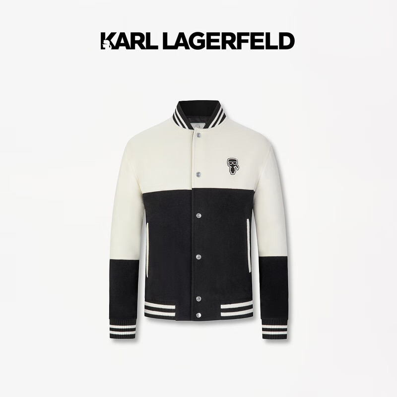 Karl Lagerfeld卡尔拉格斐2024冬季休闲夹克老佛爷1K1D70101473 黑色 54