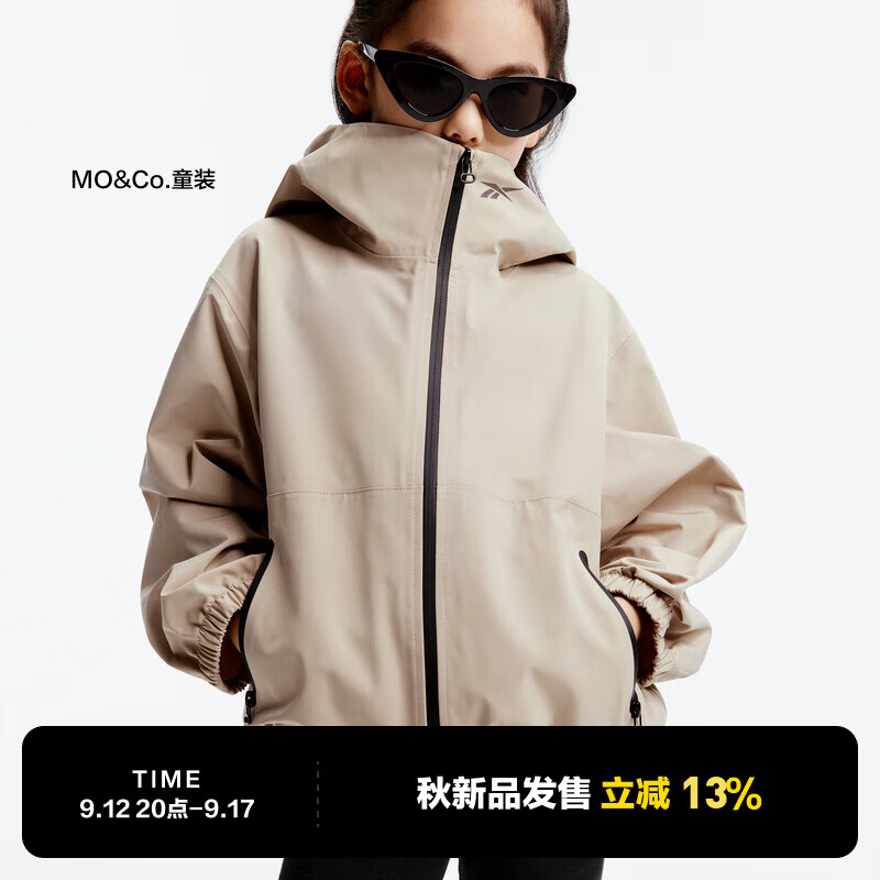 little MO&Co.REEBOK联名系列 little moco童装新款男女童防泼水夹克连帽外套