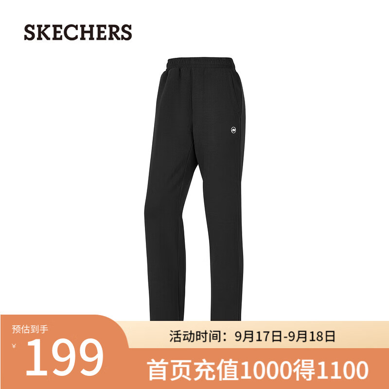 斯凯奇（Skechers）运动长裤2024男女P424W151 碳黑/0018 L