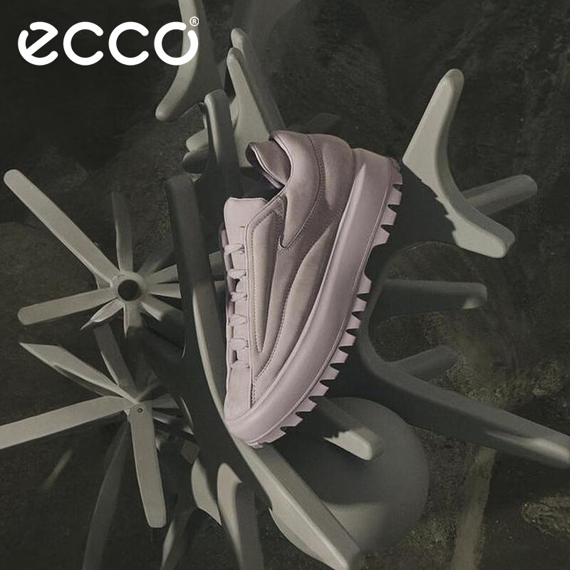 爱步（ECCO）厚底板鞋 24年秋季休闲鞋RAL7000STUDIO联名 街头ACE860213 冰紫粉86021302405 35