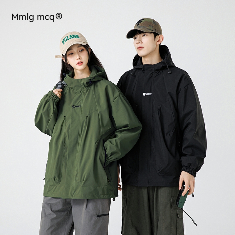 MMLG MCQ秋季冲锋衣旅游户外登山防风防水夹克薄款外套登山服