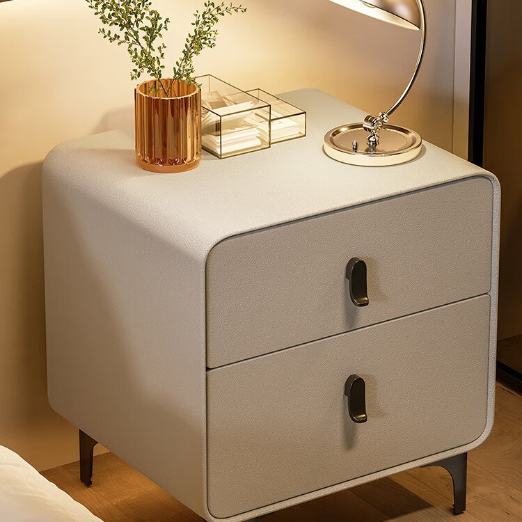 KERZY 可芝 P330 简约现代床头柜 卡其色 50x40x50cm