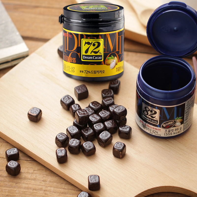 乐天 LOTTE梦巧克力豆组合86g牛奶巧克力黑巧（代可可脂）