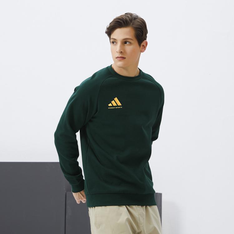 阿迪达斯 adidas春秋季男式圆领卫衣时尚休闲宽松百搭基础款套头运动卫衣