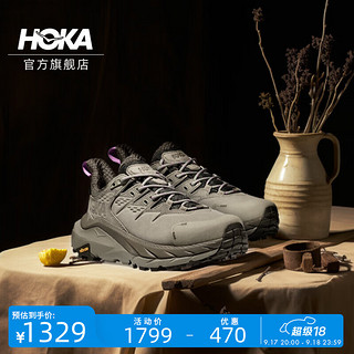 HOKA ONE ONE男女款秋季卡哈2低帮徒步鞋KAHA 2 LOW GTX户外防水版 板岩色/麦青色-女 38