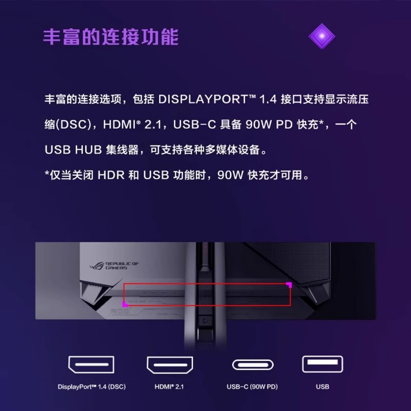 ROG PG32UCDM/PG32UCDP 显示器 OLED 4K 240Hz电竞高刷