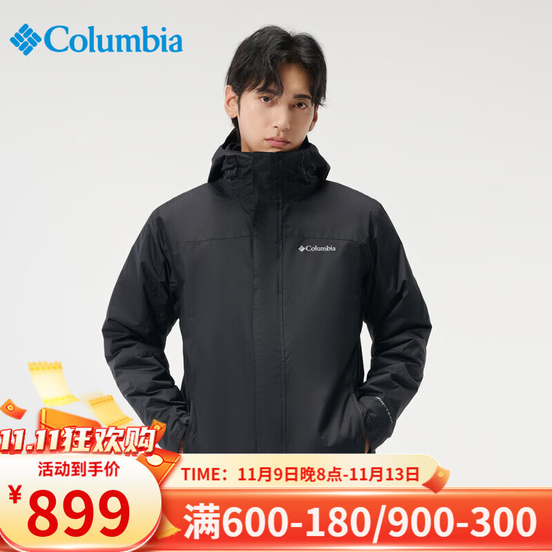 Columbia哥伦比亚三合一男24秋冬抓绒内胆防寒保暖夹克外套WE3321 010 XL