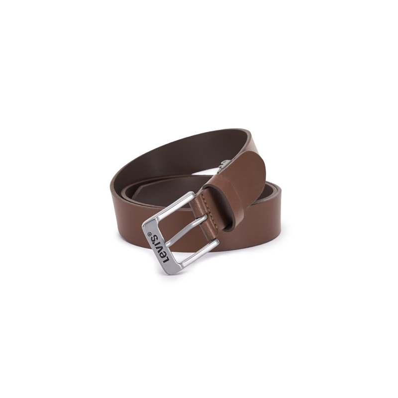 Levi's李维斯24秋季男士复古气质牛皮革针扣腰带