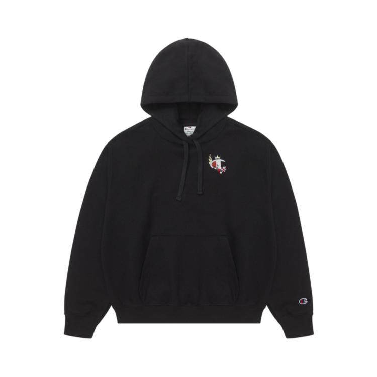 Champion【品牌】秋冬 女款大C刺绣LOGO纯色连帽卫衣
