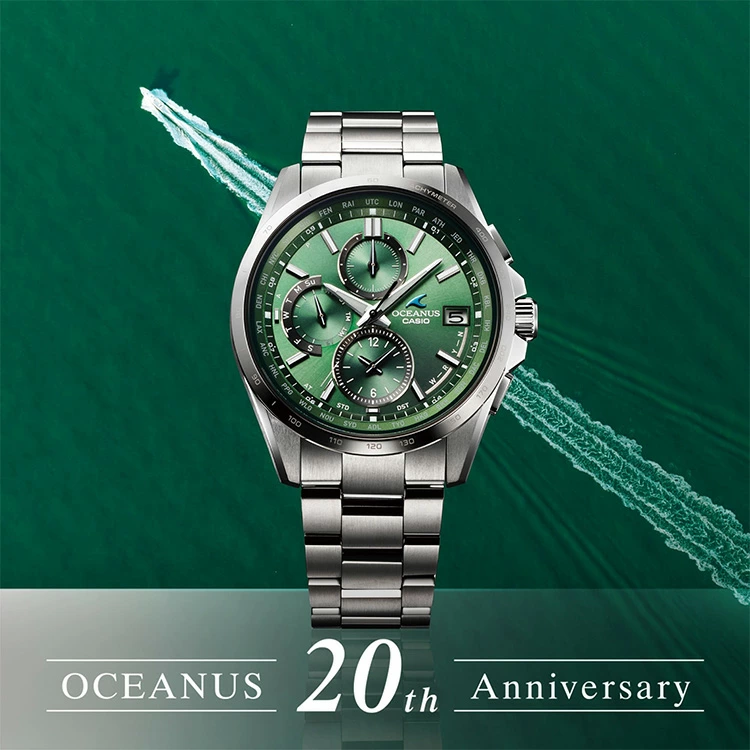 卡西欧（CASIO）男士手表OCEANUS海神T2600系列蓝宝石钛合金太阳能电波商务腕表 OCW-T2600SG-3AJR 20周年限量款 42.8mm