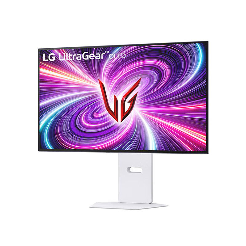 LG 乐金 32GS95UV 白色 31.5英寸 OLED G-sync FreeSync 显示器（3840*2160、480Hz、98.5%DCI-P3、HDR400 True Black）