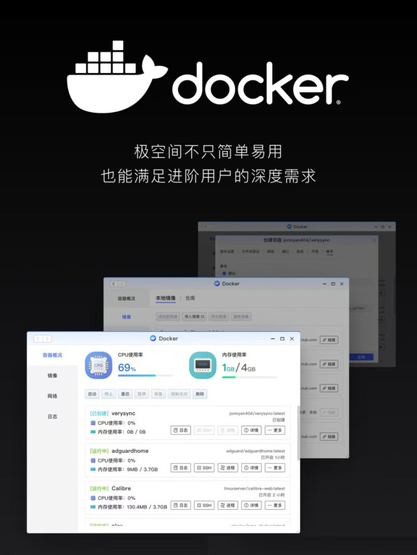极空间 ZSpace Q4 四盘位 NAS存储（N95、8GB、无盘）