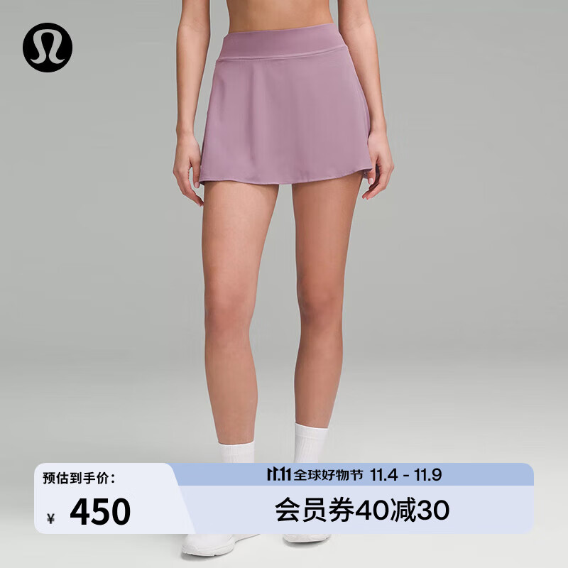 lululemon丨Lightweight 女士轻盈版高腰网球裙速干芯吸 LW8AK7S