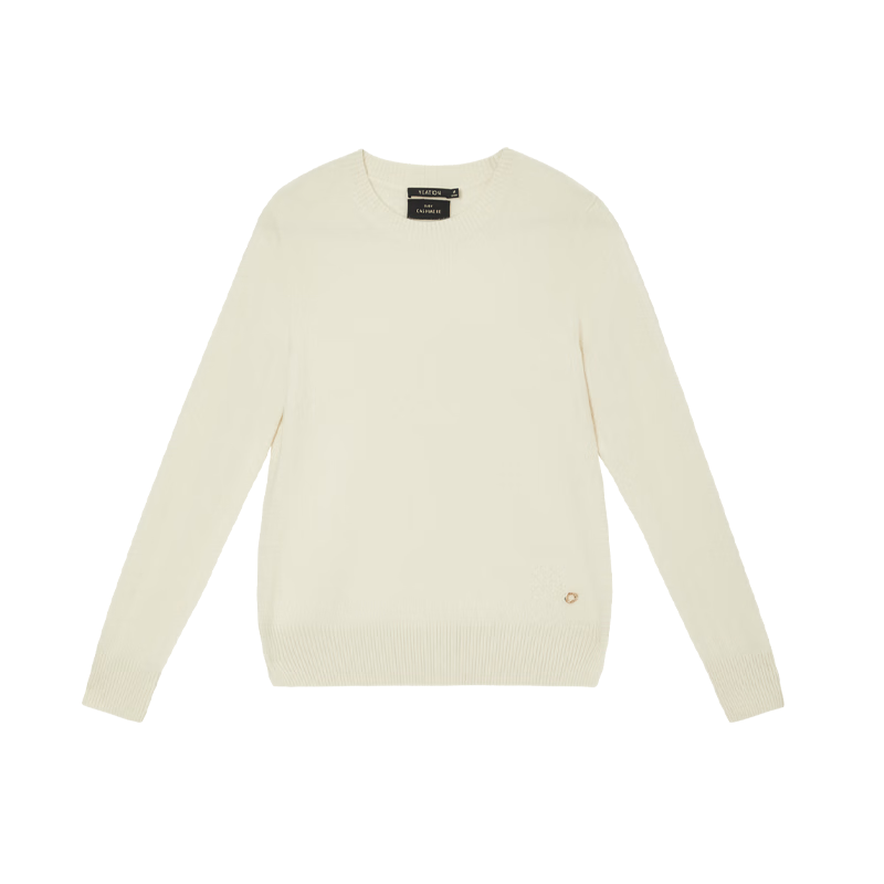 网易严选100%BABY羊绒针织衫14.5微米可裸穿0扎感阿拉善幼山羊绒保暖亲肤  S