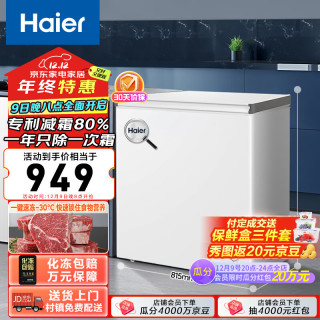 海尔 一级能效 小型冷柜  200L