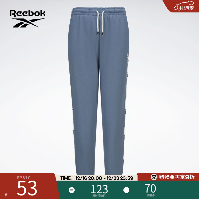 Reebok锐步女子PANTS经典滚条收口运动休闲抽绳款舒适卫裤 GA7389 XL