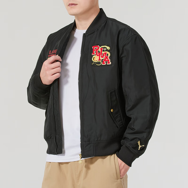 PUMA彪马GAME ON Bomber Jacket2025春男夹棉保暖飞行夹克外套棒球服 631679-01 M