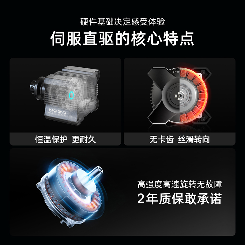  MOZA/魔爪 Xbox授权 赛车模拟器 伺服直驱基座 速度压力踏板