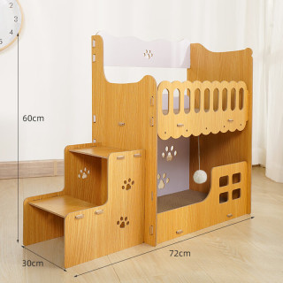 喵仙儿 猫窝猫抓板 瓦楞纸磨爪玩具 双层 小阁楼 72*60*30CM