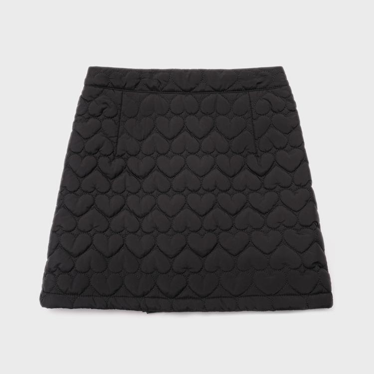 【休闲百搭】女式纯色时尚刺绣满印保暖显瘦A字半身短裙