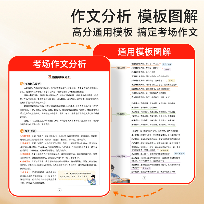 2025时光学初中语文考场作文模板高分素材初一二三七八九年级中考满分作文写作技巧提升全国中考五年真题作文人教版作文大全