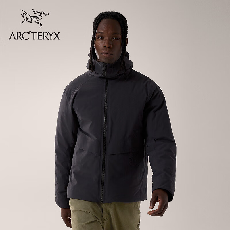 ARC'TERYX始祖鸟 RUSSET DOWN JACKET GORE-TEX 防水 男子 羽绒夹克 Black/黑色 XL