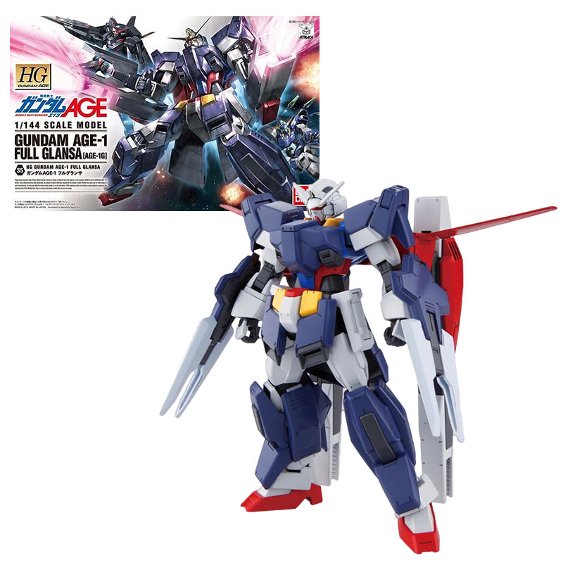 万代 HG 1/144 高达AGE 1 2 3 FX 标准型 光辉型 全武装 拼装模型
