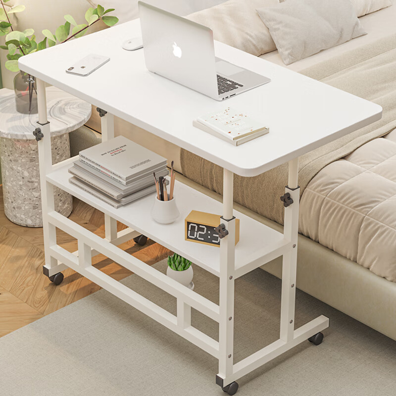 易漫床边可移动升降电脑桌家用床上学习落地桌办公懒人写字书桌子卧室