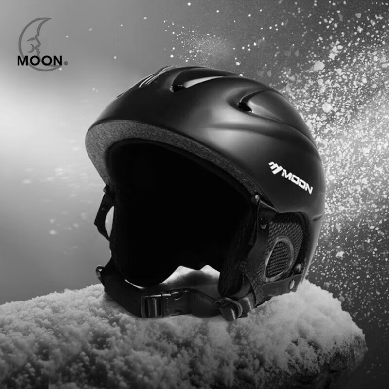 MOON专业滑雪头盔 PC一体成型 透气可拆卸耳棉 男女通用  码