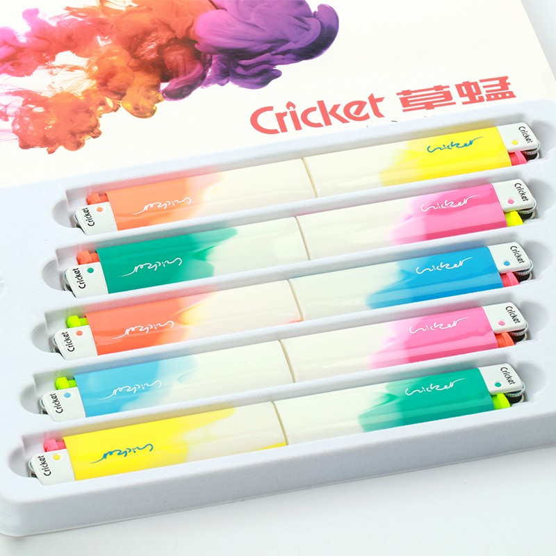 草蜢瑞典草蜢Cricket砂轮打火机 一次性打火机火石滑轮 可定制广告 10支礼盒装