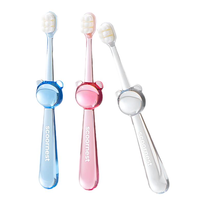 儿童软毛牙刷宝宝0-1-2-3到6一12岁半以上牙膏婴儿婴幼儿乳牙小孩