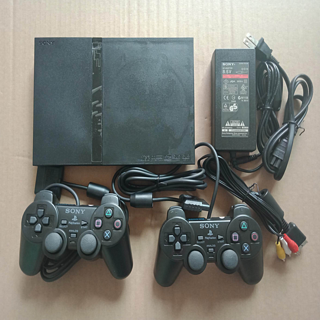 PlayStationps2游戏机推存9w主机双人奥特曼3  电视玩流畅运行收到就能玩 ps2全套免光盘 2柄装15个游戏