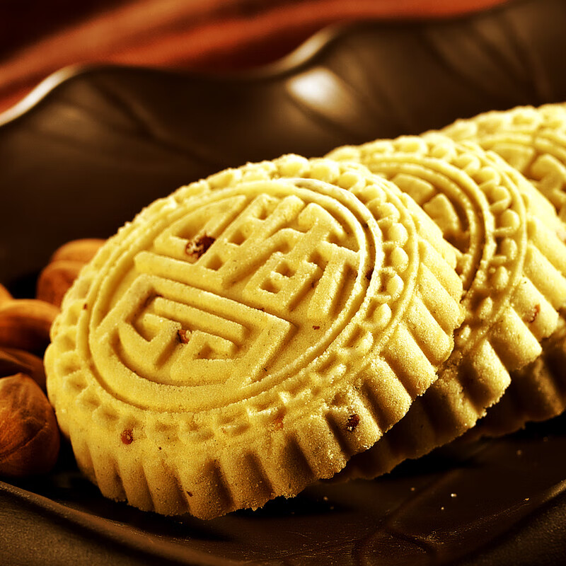 咀香园 尝鲜 老字号广东特产夹肉杏仁饼中山手信糕点独立包装手工礼 粒粒杏仁饼120g（小饼不夹肉）