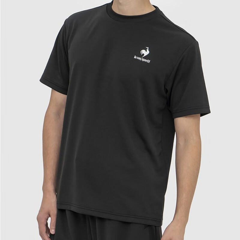 乐卡克法国大公鸡男女t恤短袖休闲刺绣LOGO夏季透气奥运品牌QMMTJA30Z 黑色 L