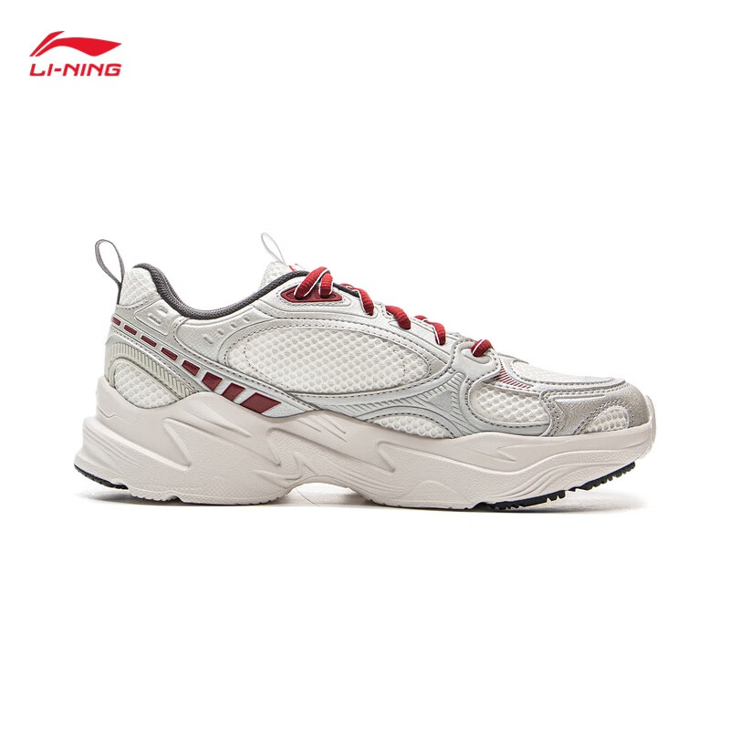 李宁 LI-NING流星2K丨减震回弹经典休闲鞋女鞋2025新款复古运动鞋AGCV114