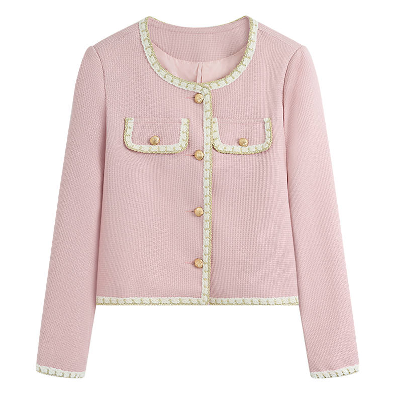 她享短外套女小香风外套短款法式气质高级感精致外搭上衣女 T13KF3595