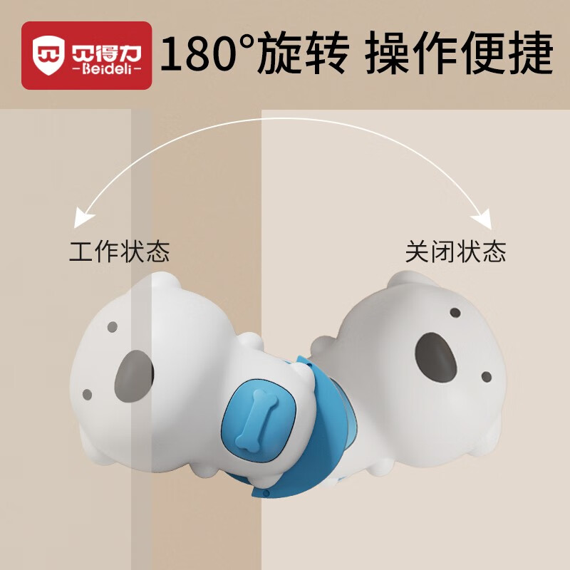 贝得力（BEIDELI）贝得力门缝止关器宝宝防夹手门挡门卡门夹儿童推拉门阻门塞 小狗款【卡罗青】