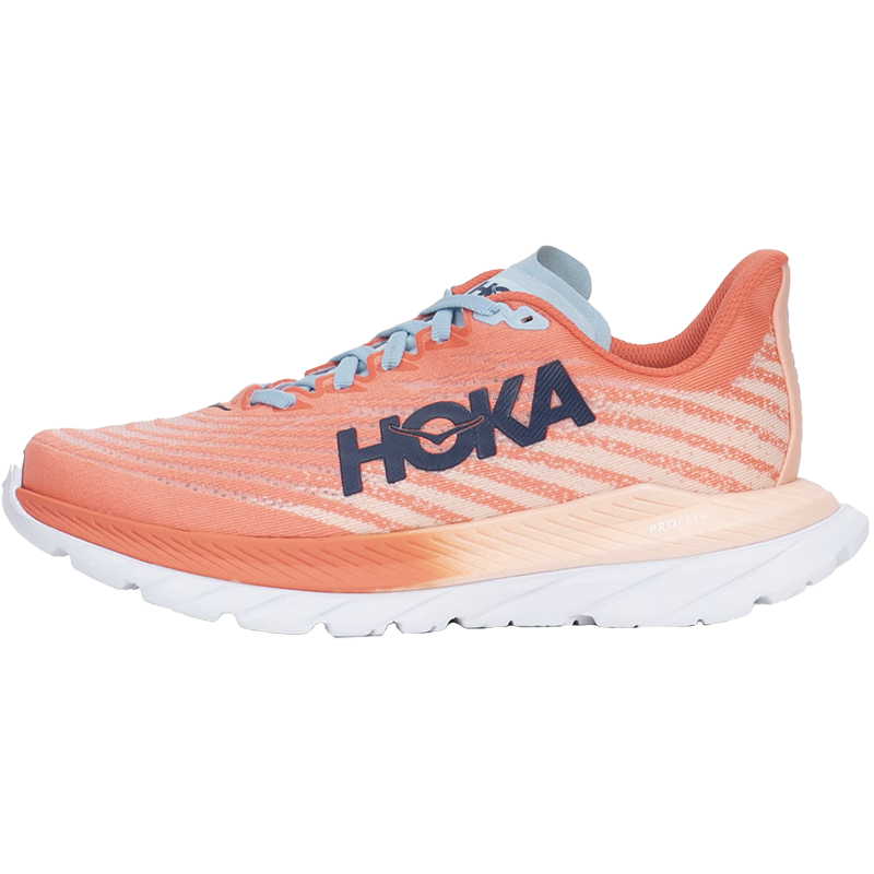 HOKA ONE ONE女马赫5竞速公路跑鞋Mach5轻便减震透气训练运动鞋 CPPF-茶花橘 / 桃粉 37 （US6  37 1/3）