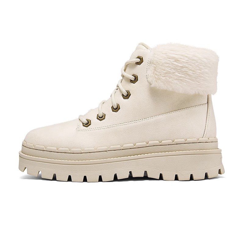 Skechers斯凯奇女子春夏加绒保暖雪地靴厚底减震中帮休闲鞋169032