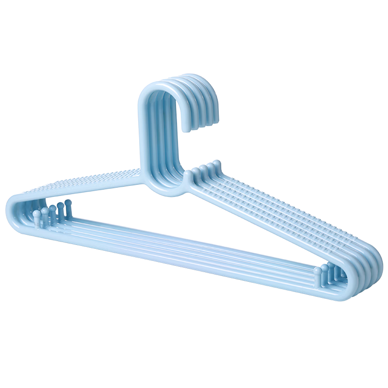 美丽雅衣架无痕防滑塑料宽肩干湿两用衣服撑子 【宽肩防滑】颜色 10个
