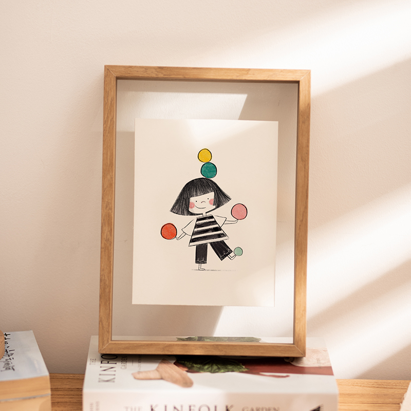 双面透明相框摆台6寸8字画书法摆件真玻璃拍立得展示架照片小画框