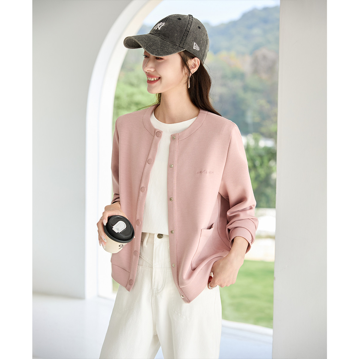 安乃安 on&on【棒球服开衫外套女】2025春秋款高级感时尚百搭小香风卫衣